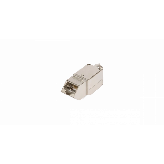 Модуль Keystone, угловой, для панели AN, Кат.6a, RJ45/8P8C, для FT-TOOL, экраннированный, металлик