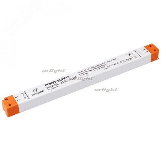 Блок питания ARV-SL12150-SLIM (12V, 12.5A, 150W, PFC) (ARL, IP20 Пластик, 3 года)