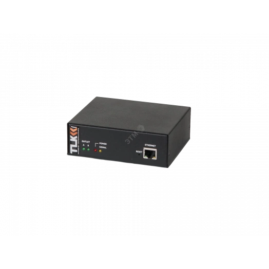 Блок розеток TLK SW - Switched 19д 2 розетки C13 макс. нагрузка 10 А шнур питания 18 м. вилка С14 цифровое измерение силы тока на входе металлический корпус макс. мощность 2500 Вт 120*40*100 мм цвет черный.