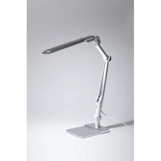Светильник настольный светодиодный NLED-497-12W-S на струбцине и с основанием серебро ЭРА