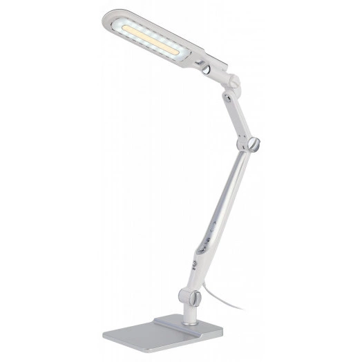 Светильник настольный светодиодный NLED-497-12W-S на струбцине и с основанием серебро ЭРА