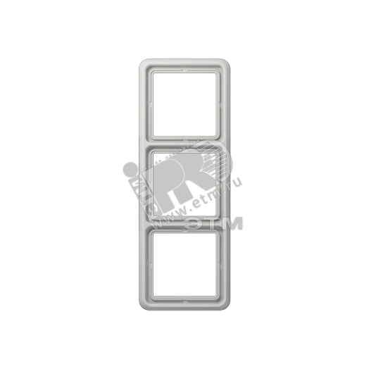 Рамка 3 поста универсальная светло-серая