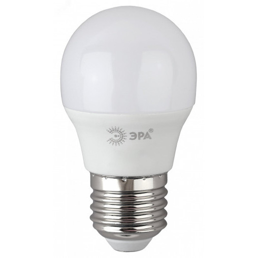 Лампа светодиодная LED P45-6W-865-E27 R  (диод, шар, 6Вт, хол, E27) (10/100/3600) ЭРА