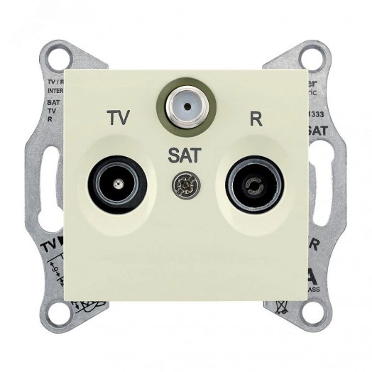 Sedna Розетка телевизионная TV/R/SAT оконечная 1Дб в рамку бежевая