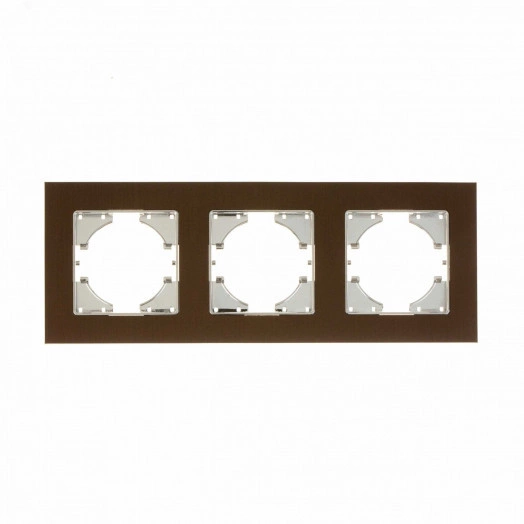 UGRA рамка 3-местная, алюминий,  коричневый.
