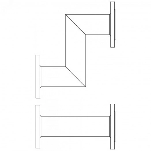 Труба DN65 подачи/возврата в разделитель производительностью  18 м3/ч