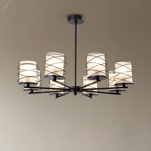 Люстра  Rivoli Gerlinde 5009-308 8 х Е27 40 Вт лофт - кантри