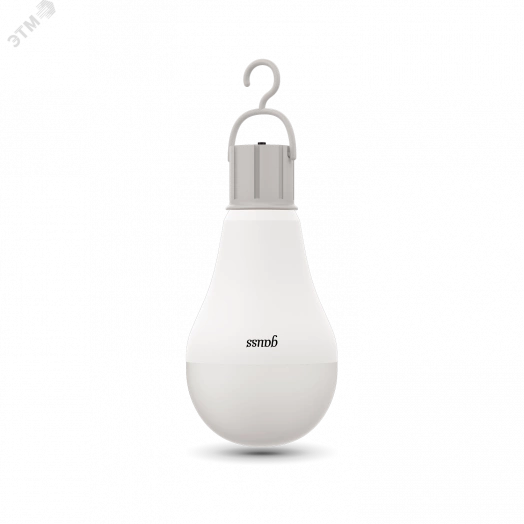 Лампа светодиодная LED 10 Вт 640 Лм 3000К теплая E27 A60 с Li-Ion аккумулятором Black Gauss