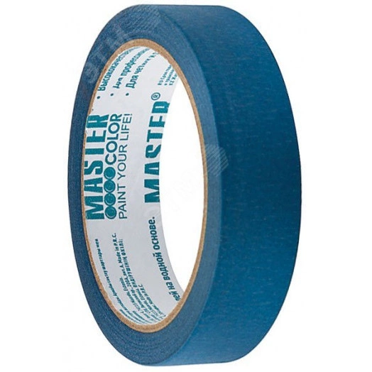 Лента малярная бумажная синяя, термостойкость до 100град.C, УФ-стойкость до 14 дней, 36 мм х 25 м