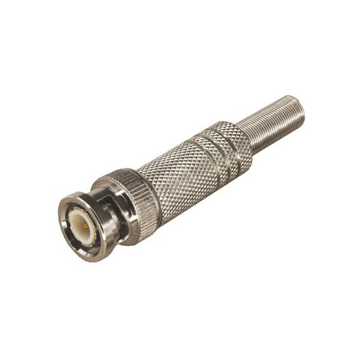 Разъем штекер BNC под винт с пружиной металл