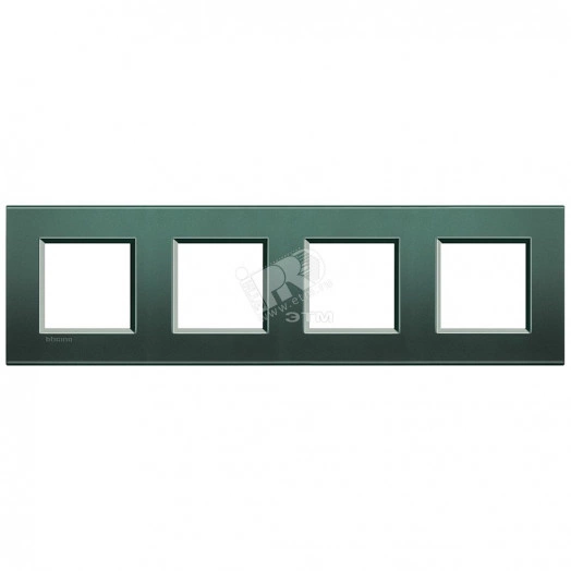 LivingLight Рамка прямоугольная 4 поста Зеленый шелк