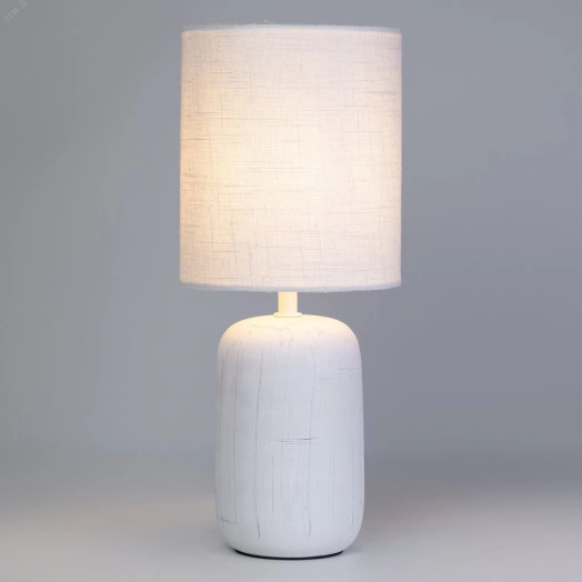 Настольная лампа Rivoli Ramona 7041-501 1 * Е14 40 Вт керамика белая с абажуром