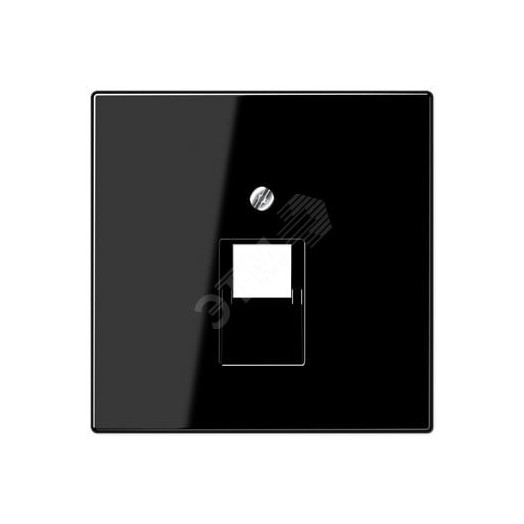 Накладка для 1-ой телефонной/компютерной розетки  IAE/UAE (1 x 8-пол.)   Серия LS990  Материал- термопласт  Цвет- черный