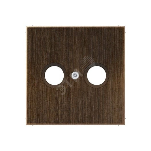 Накладка для телевизионной розетки (TV-FM)  Серия LS990  Материал- металл  Цвет- классическая латунь