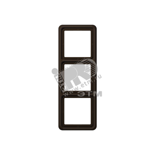 Рамка 3 поста универсальная ударопрочная коричневая