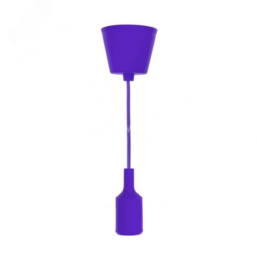 Патрон E27 силиконовый со шнуром 1 м фиолетовый