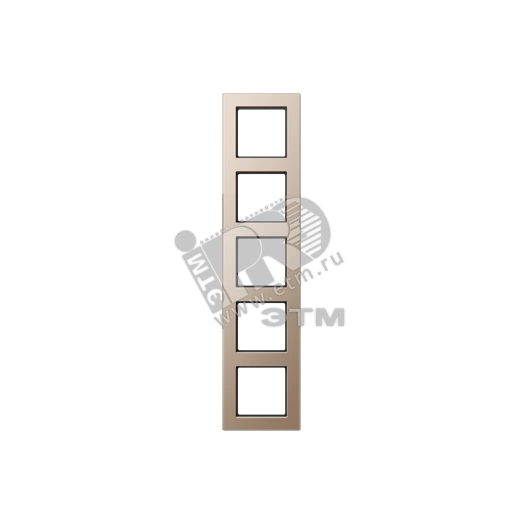 Рамка 5-я для горизонтальной/вертикальной установки  Серия- ACreation  Материал- дуропласт  Цвет- шампань