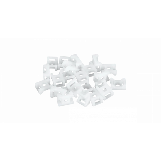 Основание для стяжек, с отверстием 4,5мм, 22х16мм, белое, 100шт