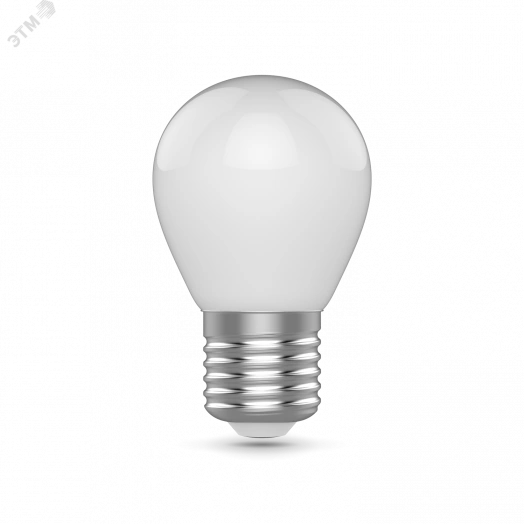 Лампа светодиодная LED 4.5 Вт 380 Лм 2700К теплая Е27 Шар milky Basic Filament Gauss