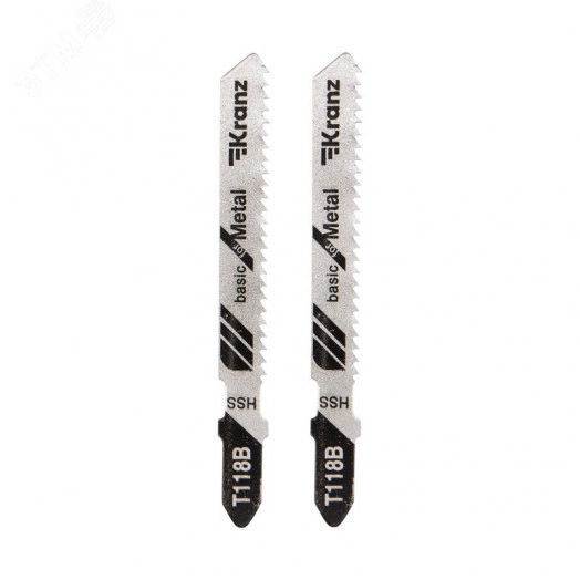 Пилка для электролобзика по металлу T118B 76 мм 12 зубьев на дюйм 3-6 мм (упак - 2 шт.)