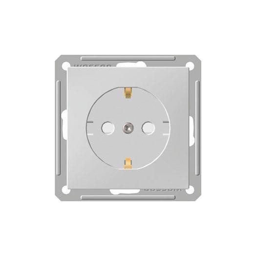 Механизм розетки 1-м СП W59 16А IP20 с заземл. защ. шторки бел. SchE RS16-152-1-86