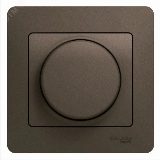 GLOSSA Светорегулятор поворотный 300Вт шоколад в сборе