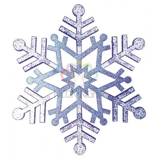 Фигура елочная Снежинка резная 81см cиний