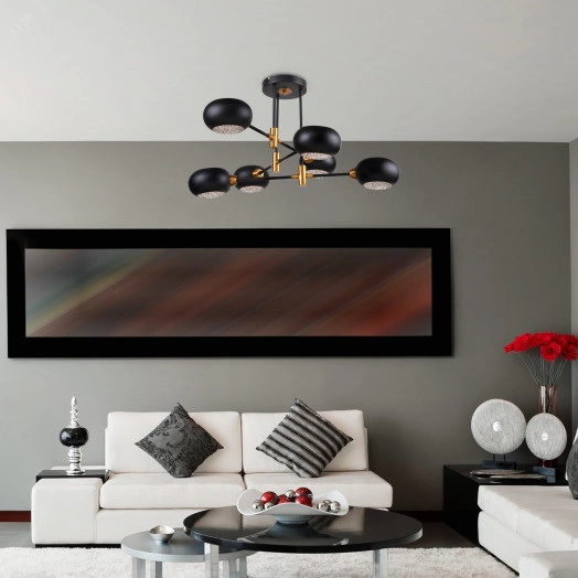 Люстра  Rivoli Evlia 3037-306 6 х Е14 40 Вт модерн