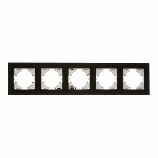 UGRA рамка 5-местная, алюминий,  чёрный.