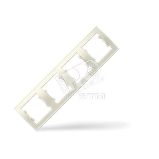 Рамка 4 поста Бриллиант горизонтальная слоновая кость