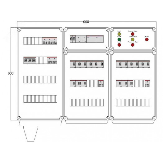 Щит управления электрообогревом DEVIBOX FHR 9x2800 D330 (в комплекте с терморегулятором и датчиком температуры)