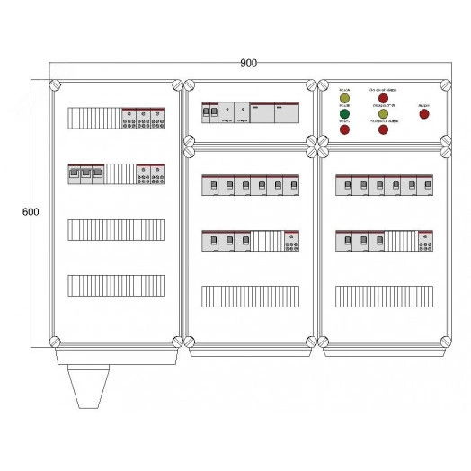 Щит управления электрообогревом DEVIBOX FHR 9x2800 D330 (в комплекте с терморегулятором и датчиком температуры)