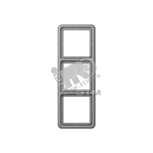 Рамка 3 поста универсальная ударопрочная серая