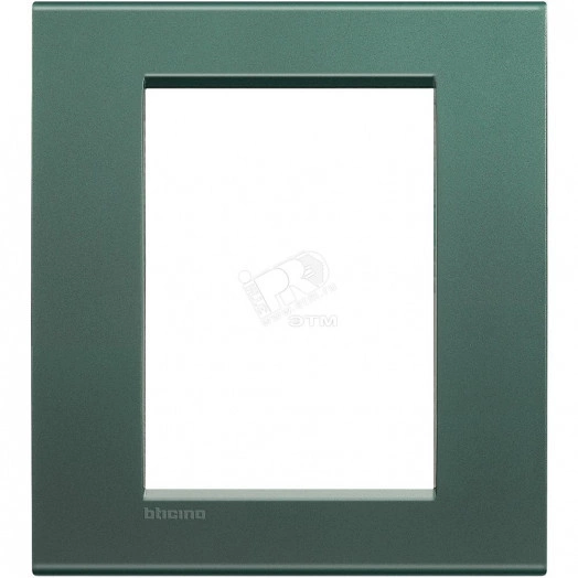 LivingLight Рамка прямоугольная 3+3 модуля Зеленый шелк