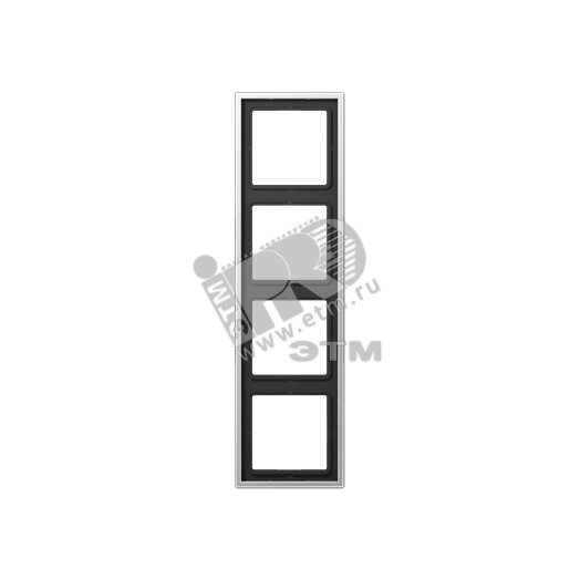 Рамка 4-я для горизонтальной/вертикальной установки  Серия- LS990  Материал- металл  Цвет- алюминий