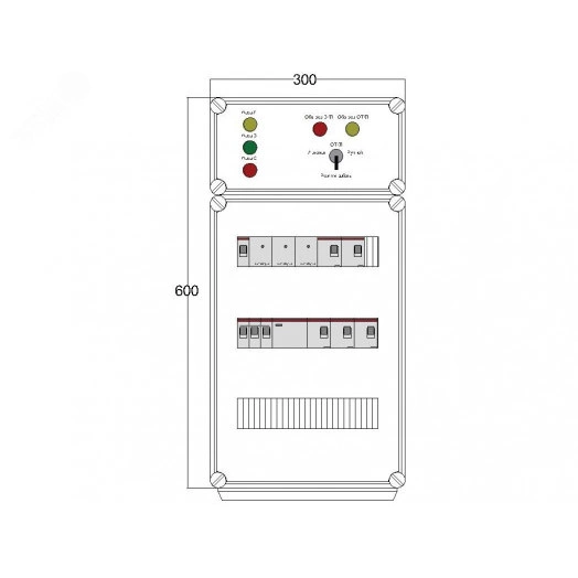 Щит управления электрообогревом DEVIBOX HR 5x4400 3хD330 (в комплекте с терморегулятором и датчиком температуры)