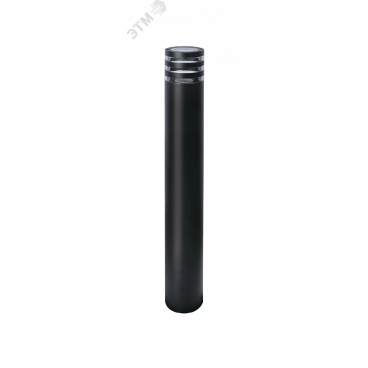 Светильник садово-парковый ландшафтный НТУ E27 без ламп корпус нерж. сталь поликарбонат черный столб круг 0.8м -40...+40°C IP44 JazzWay