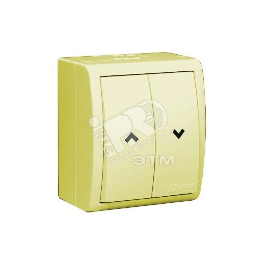 Simon15 Aqua Переключатель для жалюзи с электрической блокировкой IP54 10А 250В винтовой зажим S15A с.кость