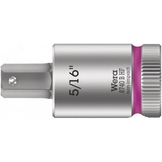 Головка торцевая 8740 B Hex-Plus HF Zyklop со вставкой под внутренний шестигранник DR 3/8 с функцией фиксации крепежа 5/16 x 38.5 мм