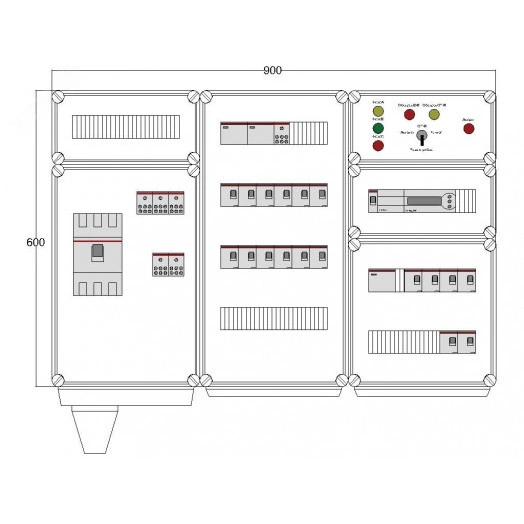 Щит управления электрообогревом DEVIBOX HR 18x4400 D850 (в комплекте с терморегулятором)