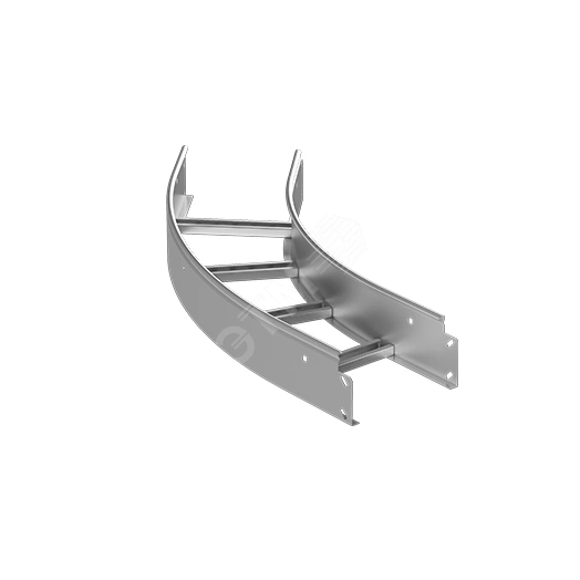 Поворот горизонтальный LT 200х100-45 S=1.2мм R=600мм оцинкованный