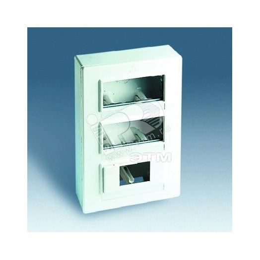 Коробка на 4 механизма 27 серии и 1 автоматич. выключателя, накладной монтаж, 250х150х60мм, сл.кость