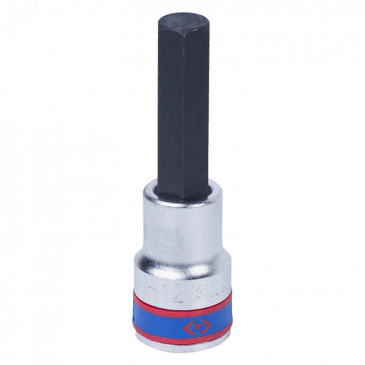 Насадка (бита) торцевая 1/2', HEX, 12 мм, L = 80 мм