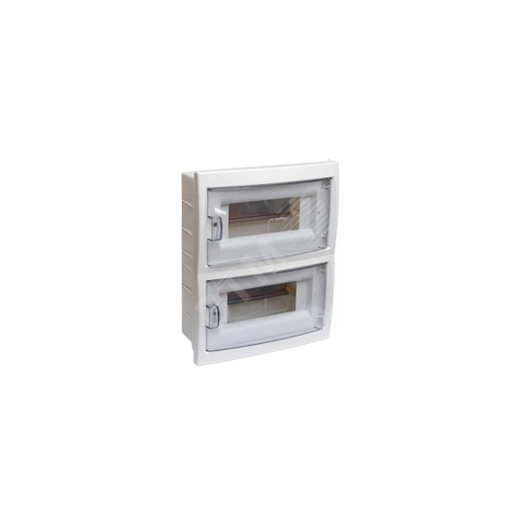 Щит распределительный встраиваемый КНС-16Д  с 0 шиной 16М пластиковый белый прозрачная дверь