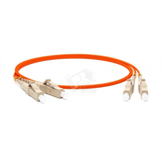 Патч-корд волоконно-оптический (шнур) MM 50/125 LC-LC 2мм duplex LSZH черный (2м)