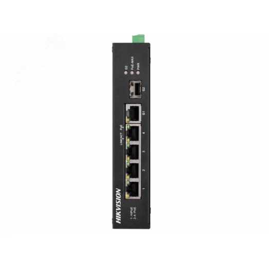 Коммутатор промышленный PoE 4 порта RJ45 100 Мб/с, 2хSFP, 120 Вт