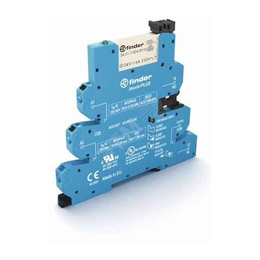 Модуль интерфейсный электромеханические реле MasterPLUS 2CO 6A 125В AC/DC IP20 безвинтовые клеммы 'Push-in'