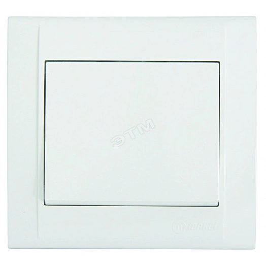 Выключатель одноклавишный, белый