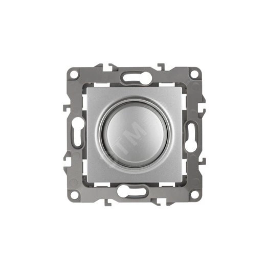 Светорегулятор поворотно-нажимной, 400ВА 230В, Эра12, алюминий,12-4101-03