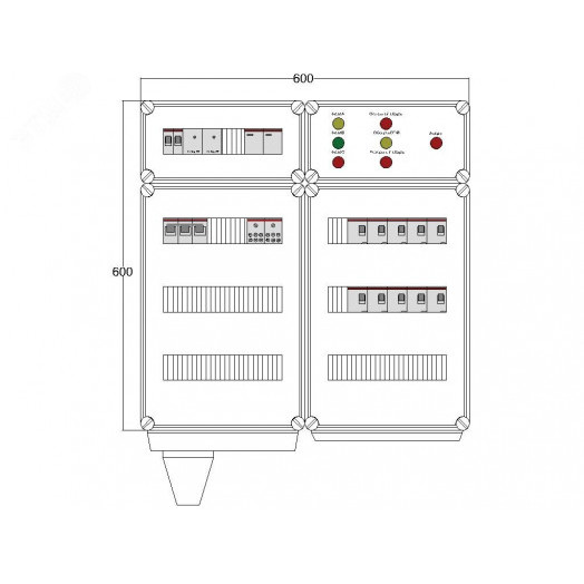Щит управления электрообогревом DEVIBOX FHR 5x4400 D330 (в комплекте с терморегулятором и датчиком температуры)